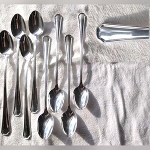 Vintage SET OF 8 Oneida Silversmiths CLAIRHILL-FAIRHILL Iced Tea Spoons Long